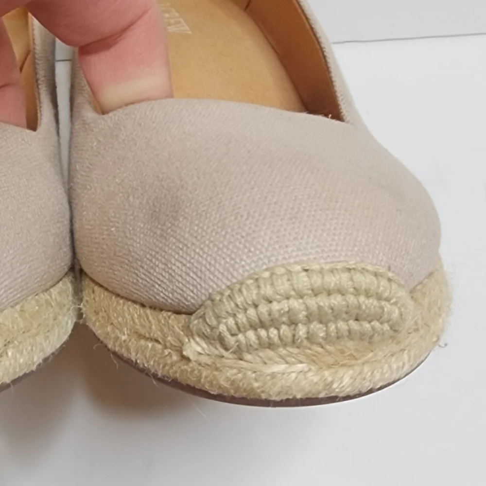 J. Crew Canvas espadrille wedges in Flax. Women's size‎ 8.5.